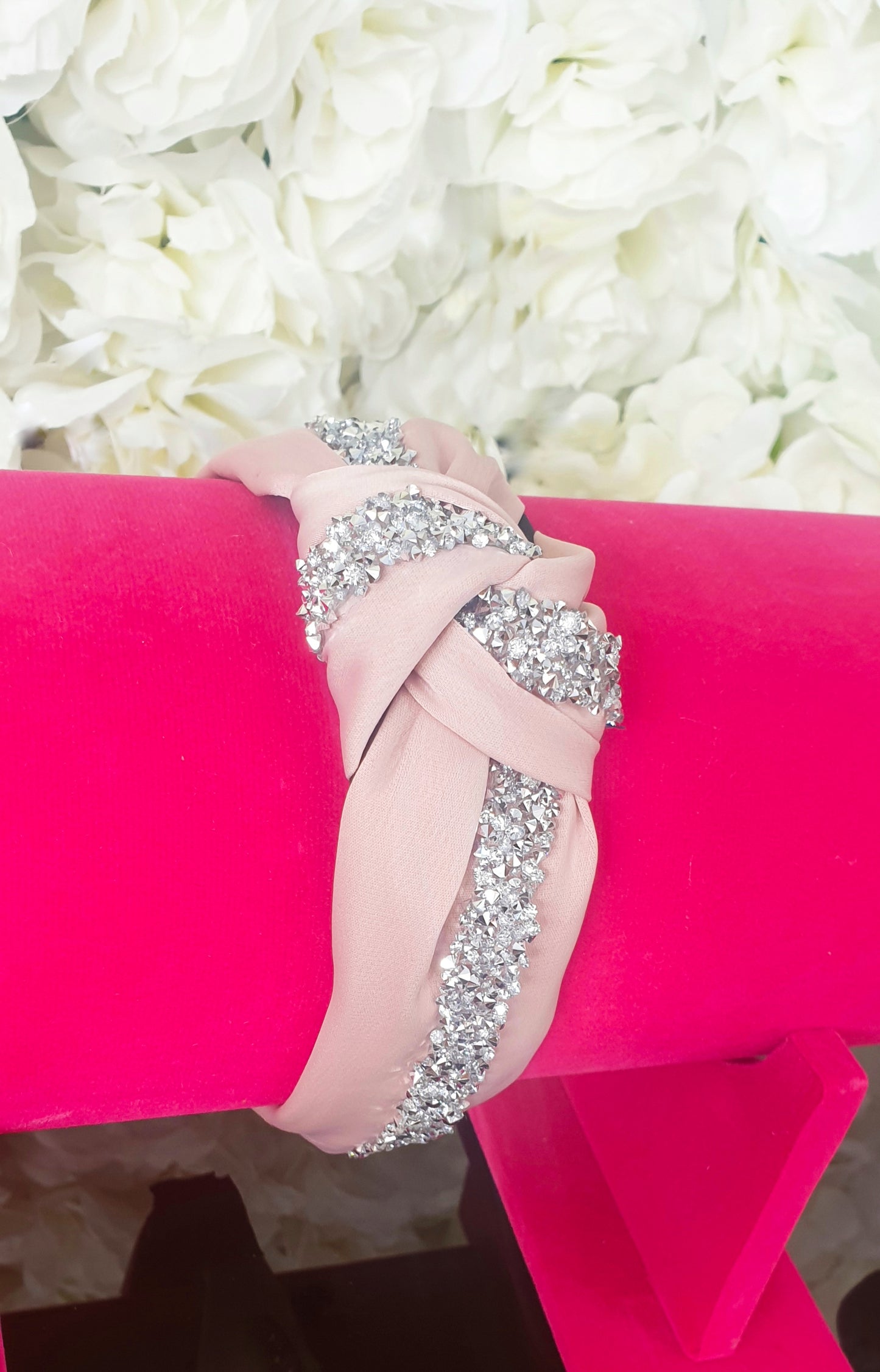Pink Embellished Crystal Headband - The Girl House