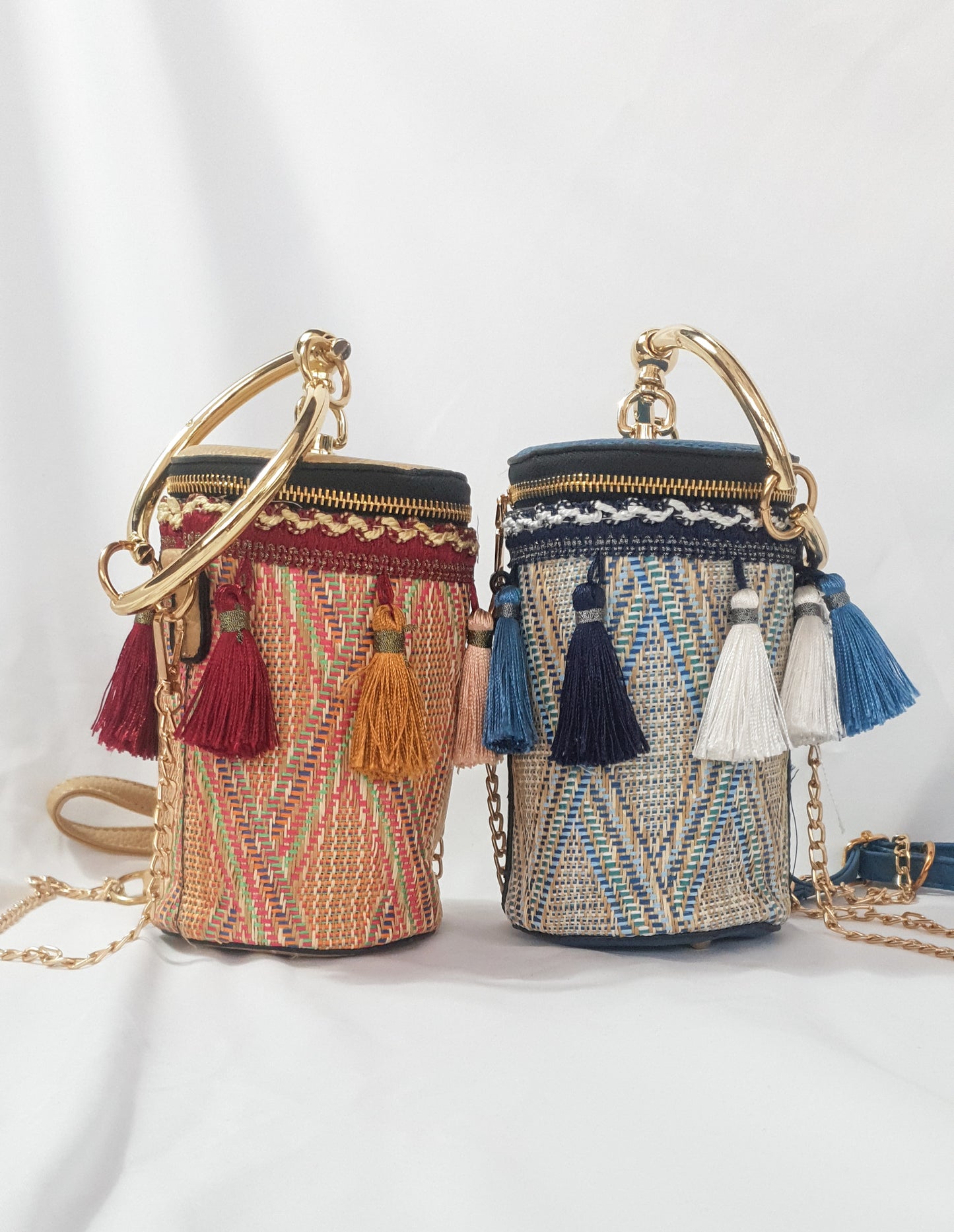 TASSEL TWEED BUCKET BAGS - The Girl House