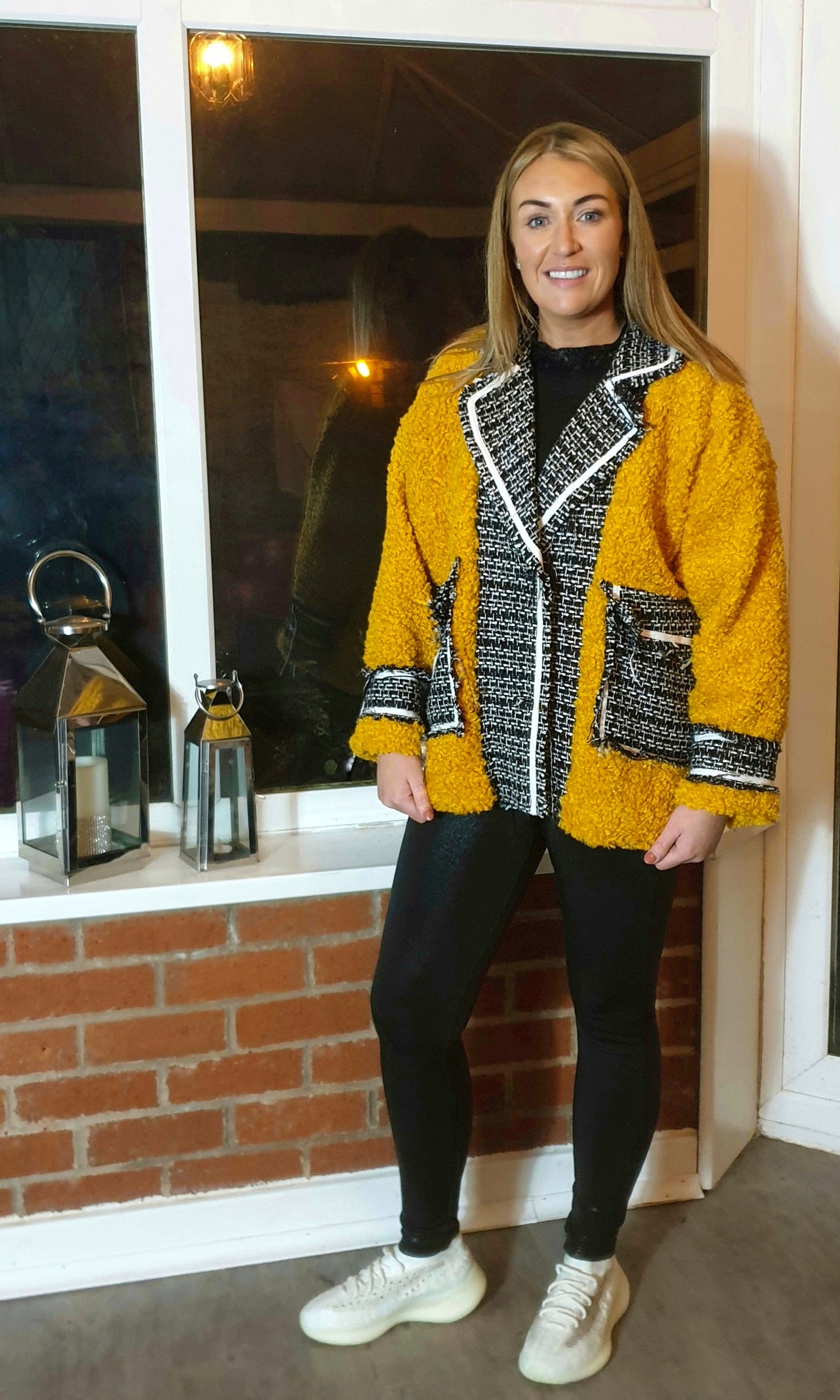 TWEED PANELLED FLEECE JACKET - The Girl House