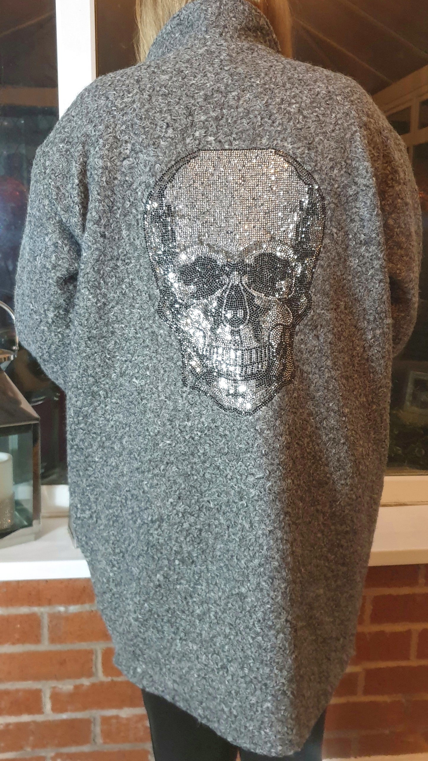 GREY BORG EMBELLISHED SKULL JACKET - The Girl House